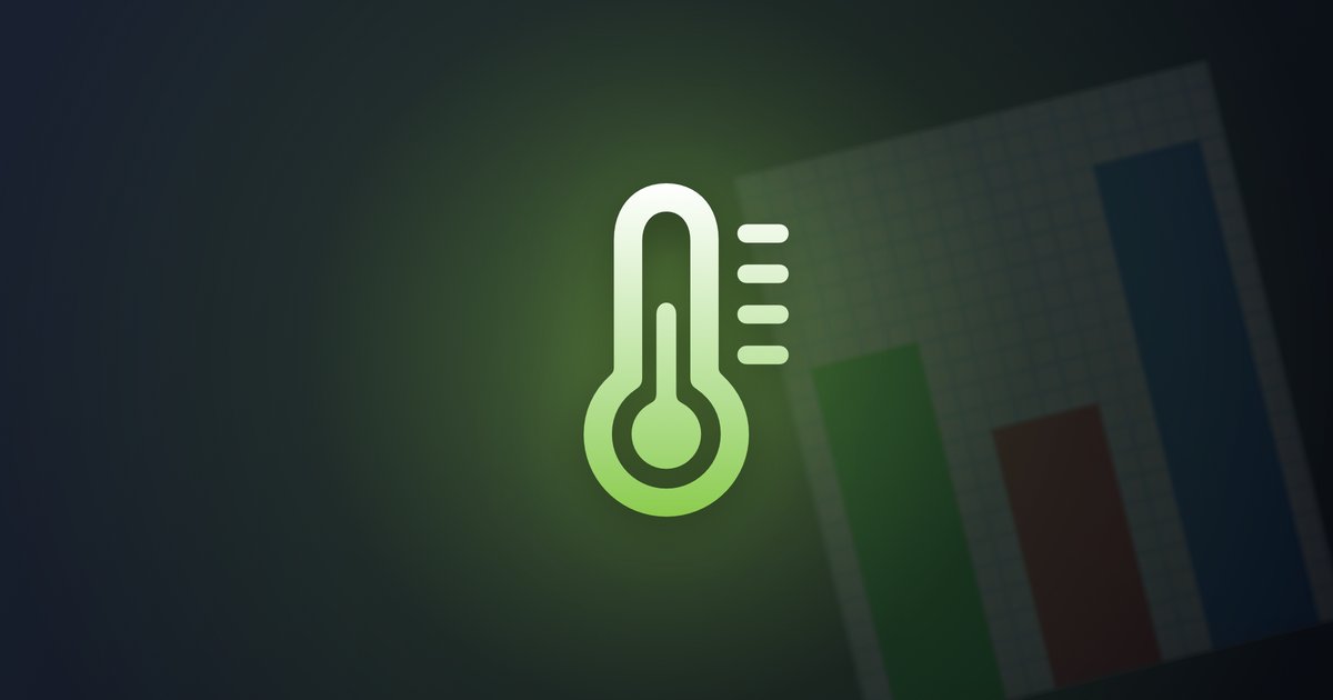 Mac-Temperatur anzeigen: Thermometer und Anzeige als Symbol für die CPU-Temperatur